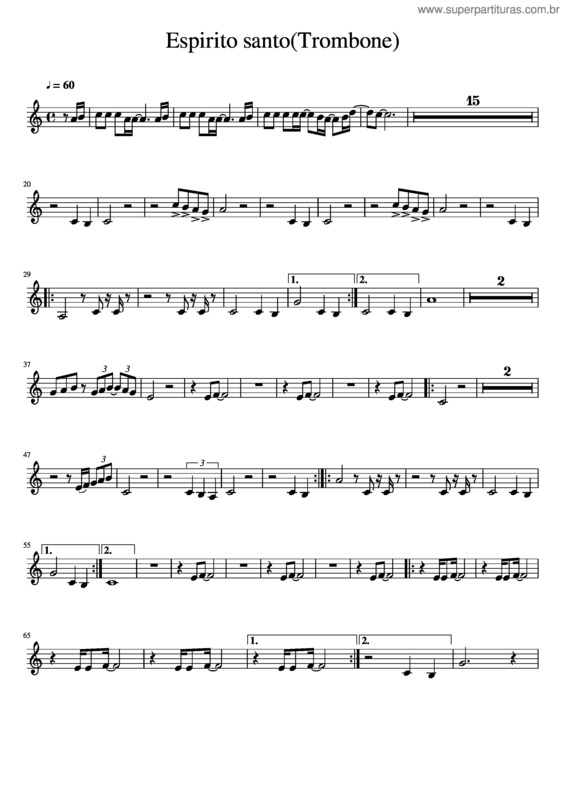 Partitura da música Espirito Santo v.19
