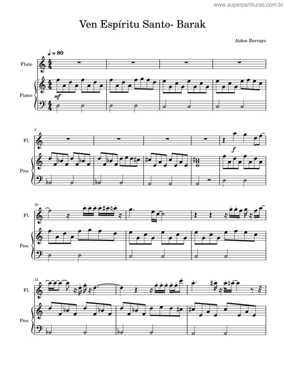 Partitura da música Espiritu Santo Ven