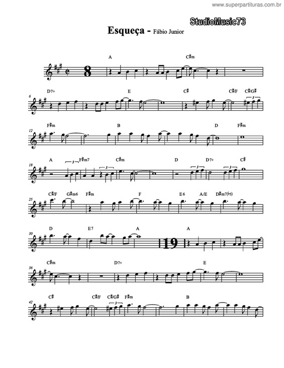 Partitura da música Esqueça v.2