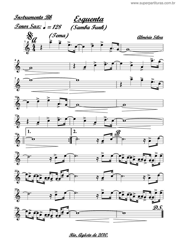 Partitura da música Esquenta v.2