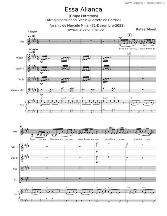 Partitura da música Essa Aliança – Rafael Morel v.2