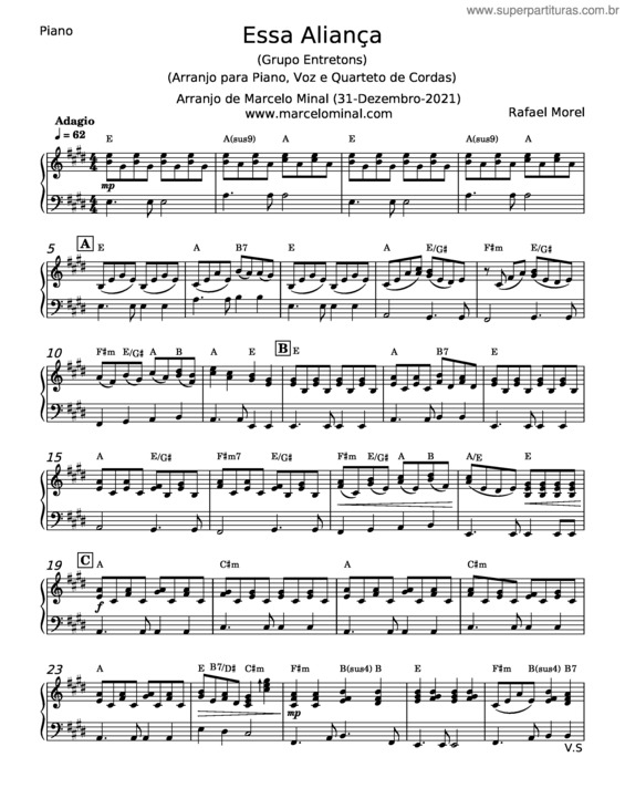 Partitura da música Essa Aliança – Rafael Morel v.5