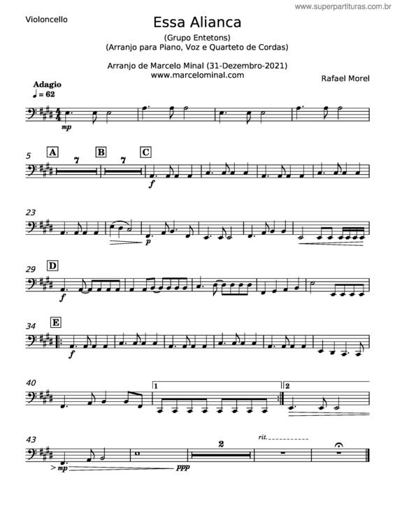 Partitura da música Essa Aliança – Rafael Morel v.6
