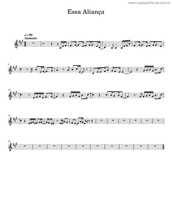 Partitura da música Essa Aliança v.2