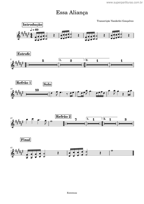 Partitura da música Essa Alianca