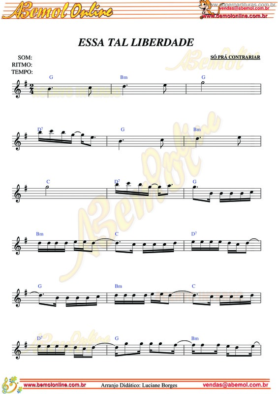 Deslizes - Fagner - Partitura para Saxofone Alto (Eb)