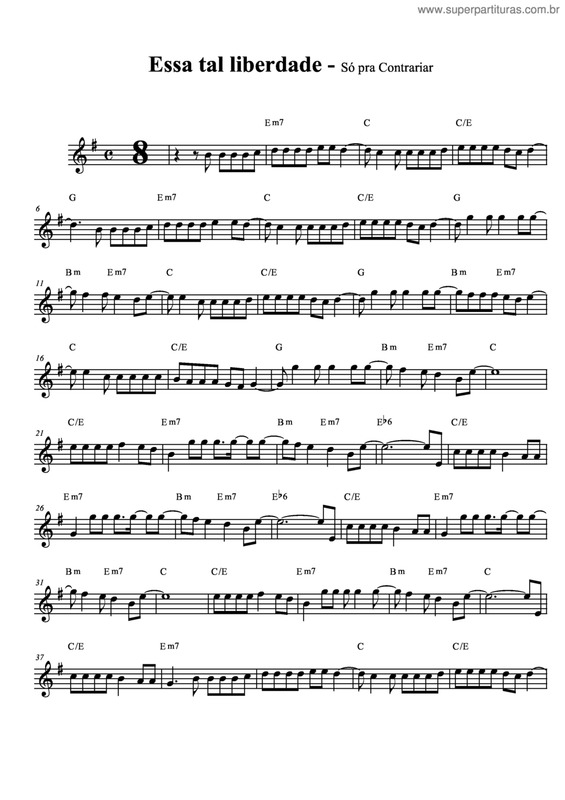 Partitura da música Essa Tal Liberdade v.4