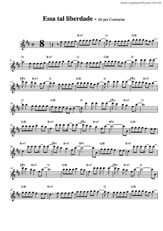 Partitura da música Essa Tal Liberdade v.6