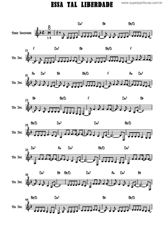 Partitura da música Essa Tal Liberdade v.7