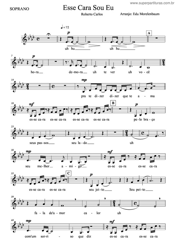 Partitura da música Esse Cara Sou Eu - Soprano