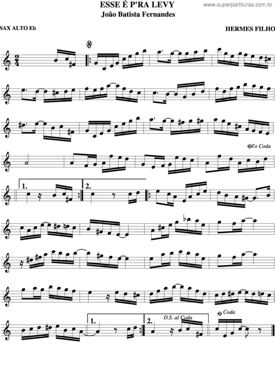 Partitura da música Esse É Prá Levi