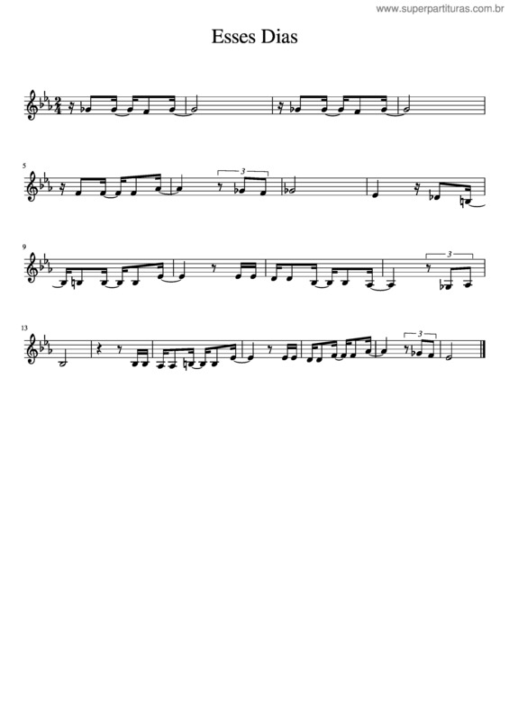 Partitura da música Esses Dias