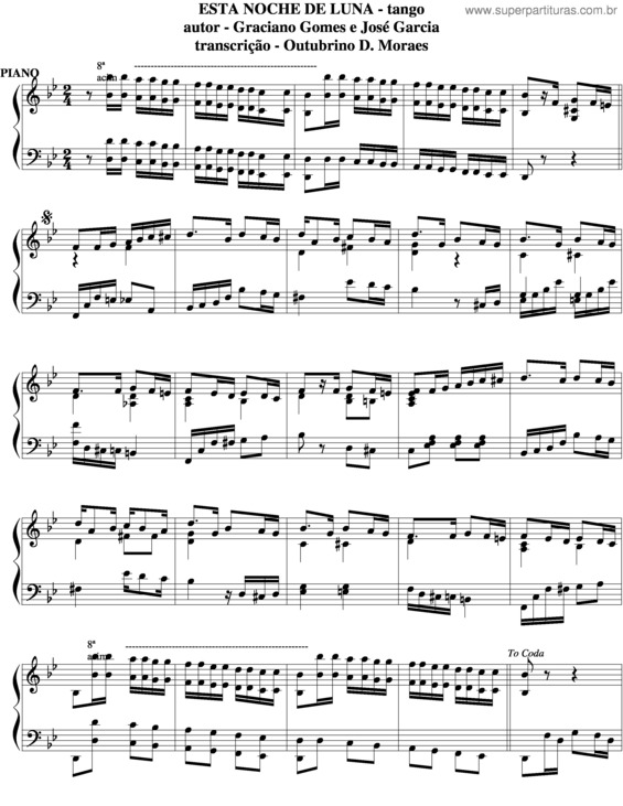 Partitura da música Esta Noche De Luna