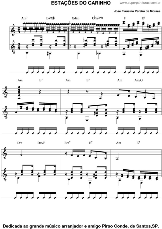 Partitura da música Estações Do Carinho