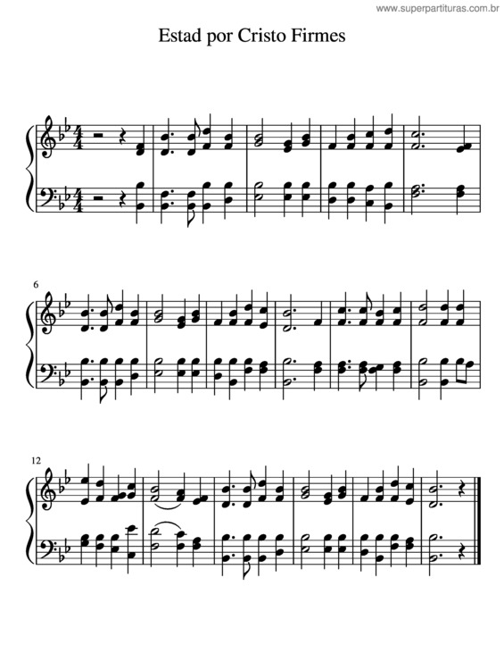 Partitura da música Estad Por Cristo Firmes En Si Bemol