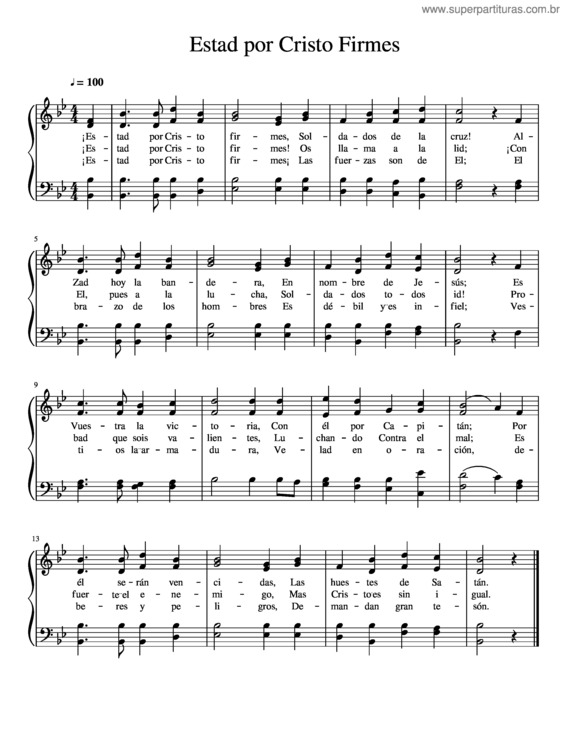 Partitura da música Estad Por Cristo Firmes