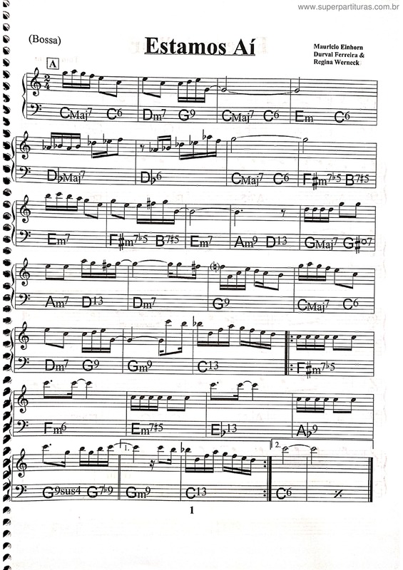 Partitura da música Estamos Aí v.4