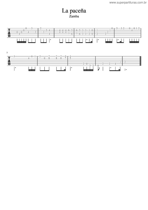 Partitura da música Este Colo, La Paceña