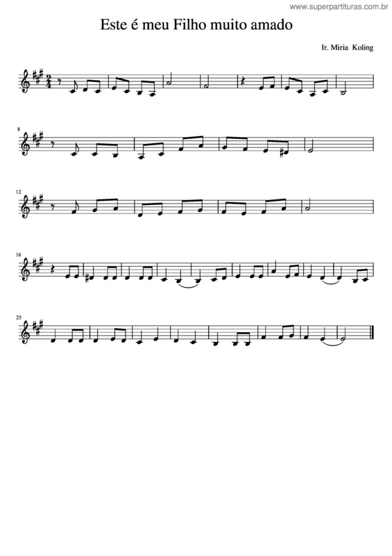 Partitura da música Este É Meu Filho Muito Amado