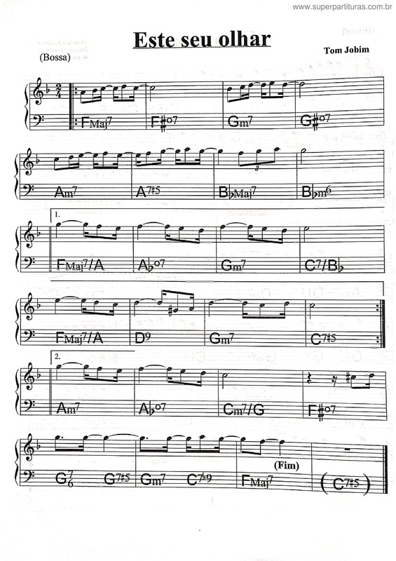 Partitura da música Este Seu Olhar v.5