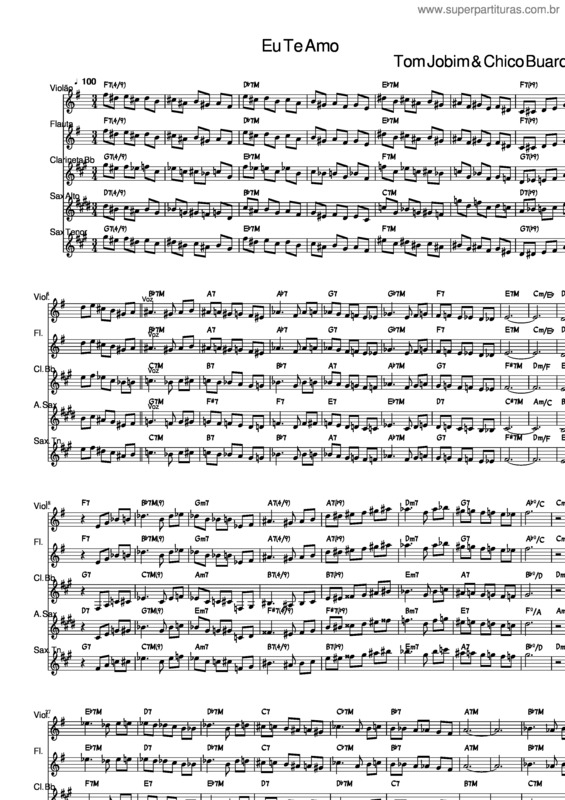 Partitura da música Este Seu Olhar v.7