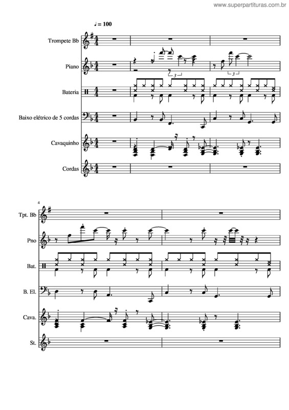 Partitura da música Este–Seu–Olhar v.8