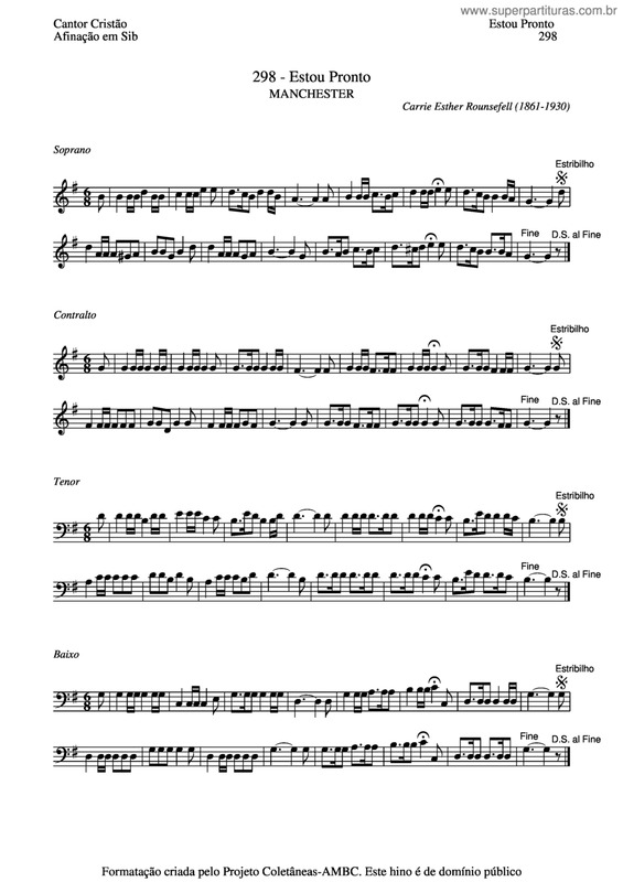 Partitura da música Estou Pronto v.3