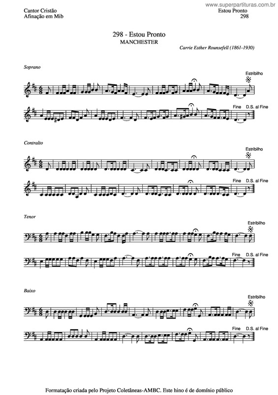 Partitura da música Estou Pronto v.4