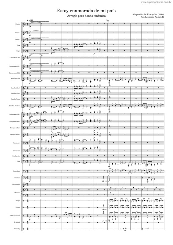Partitura da música Estoy Enamorado De Mi País
