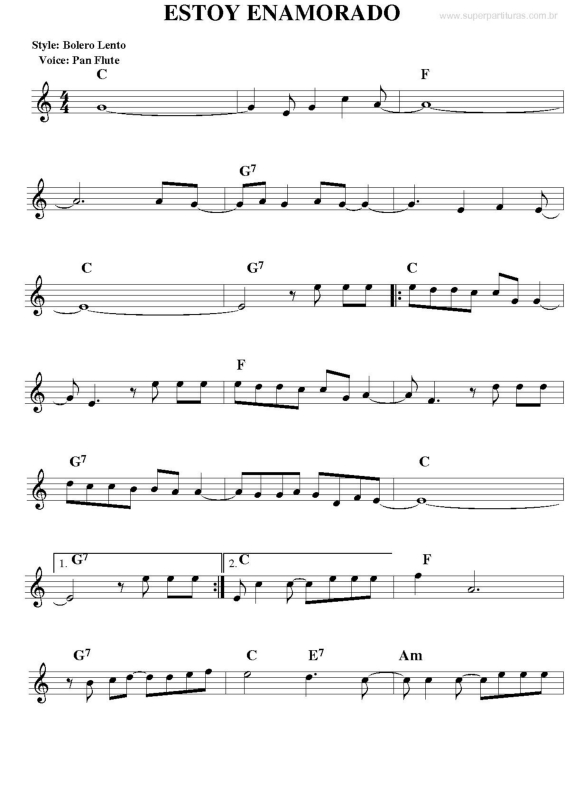 Partitura da música Estoy Enamorado