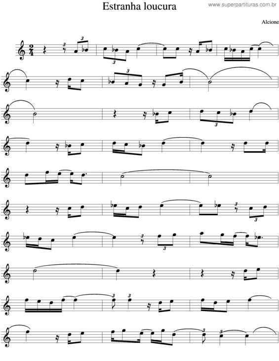 Partitura da música Estranha Loucura v.2