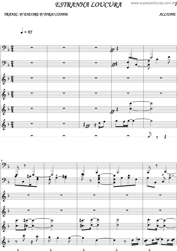 Partitura da música Estranha Loucura v.3