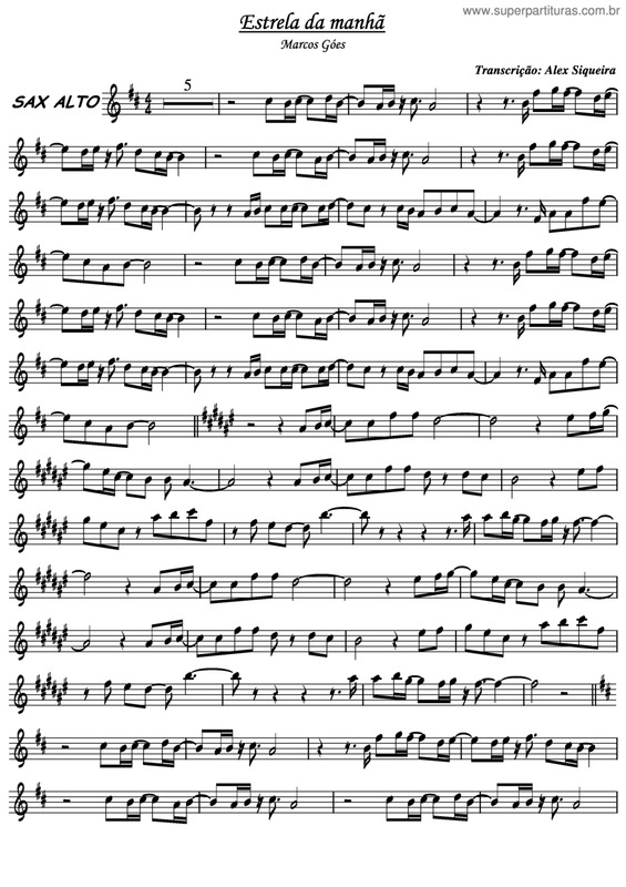 Partitura da música Estrela Da Manhã v.4