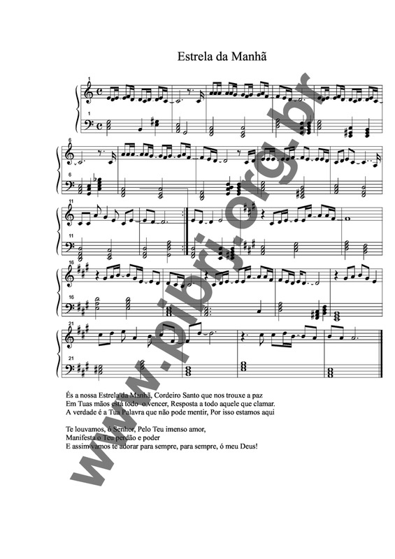 Partitura da música Estrela Da Manhã v.5