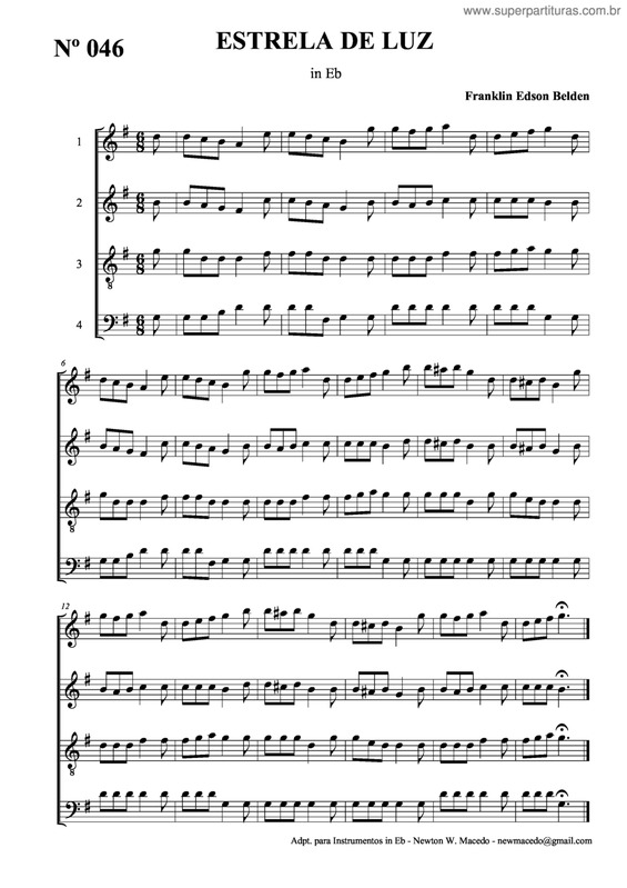 Partitura da música Estrela De Luz v.3