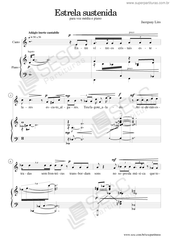 Partitura da música Estrela Sustenida