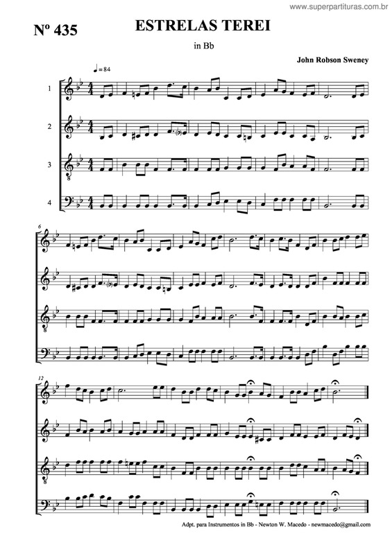 Partitura da música Estrelas Terei v.2