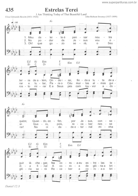 Partitura da música Estrelas Terei