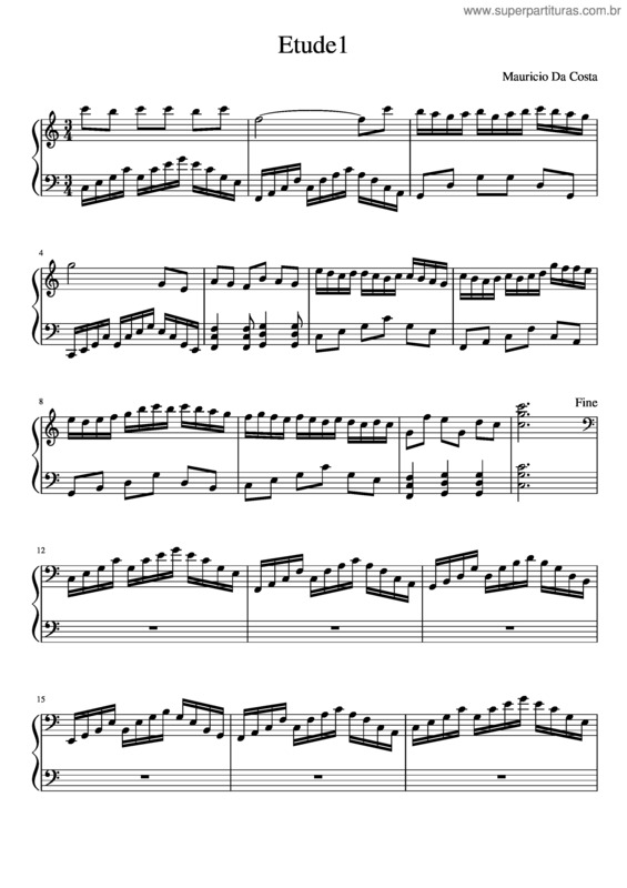Partitura da música Estudio 1