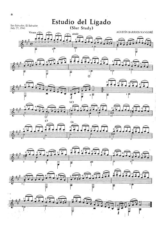 Partitura da música Estudio Del Ligado