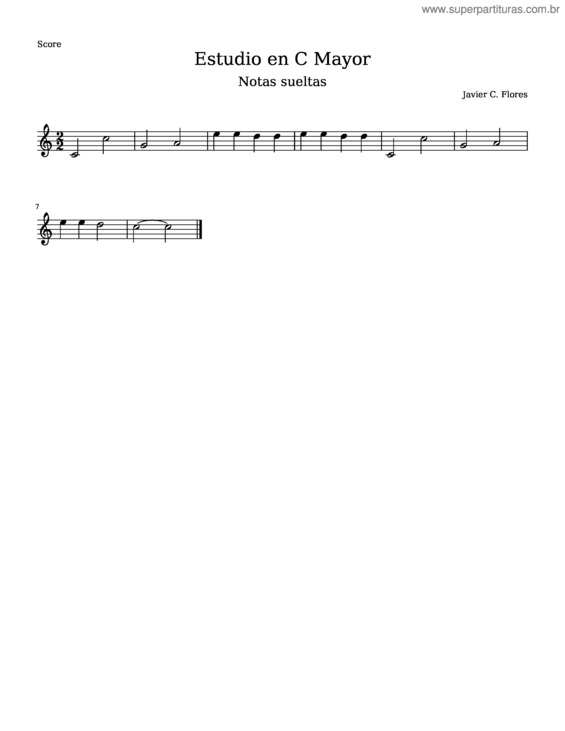 Partitura da música Estudio En C Mayor