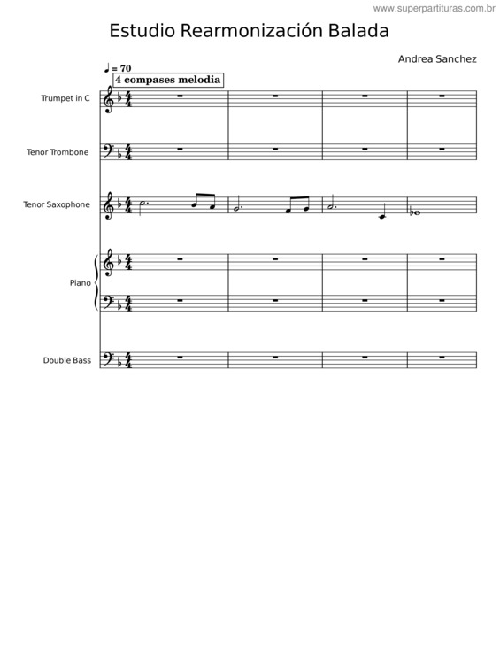 Partitura da música Estudio Rearmonización Balada