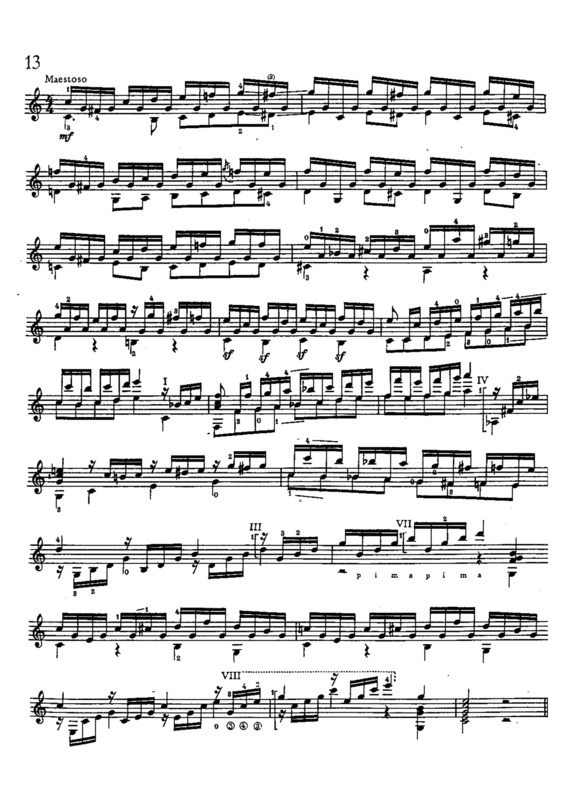 Partitura da música Estudo 13 Op 48