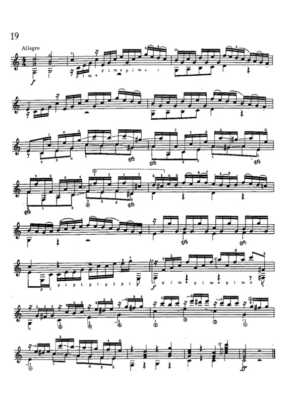Partitura da música Estudo 19 Op 48