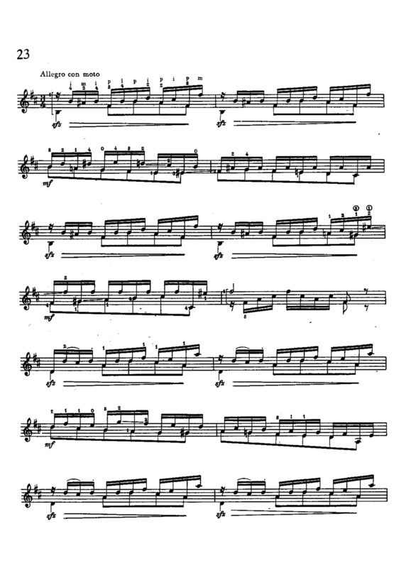 Partitura da música Estudo 23 Op 48