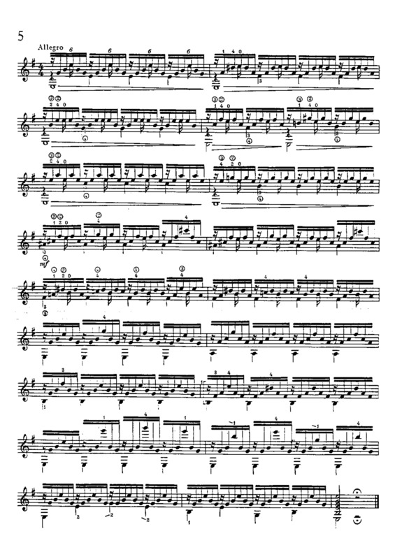 Partitura da música Estudo 5 Op 48