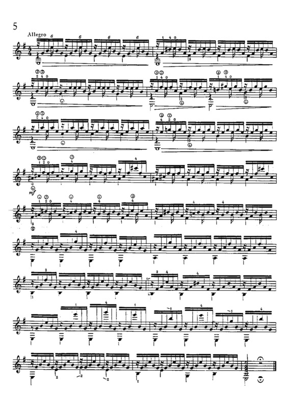 Partitura da música Estudo 5 Op 48