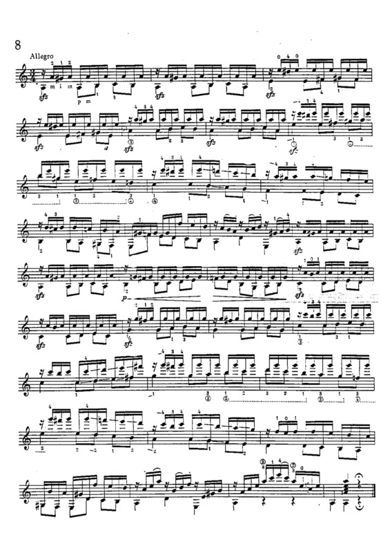 Partitura da música Estudo 8 Op 48