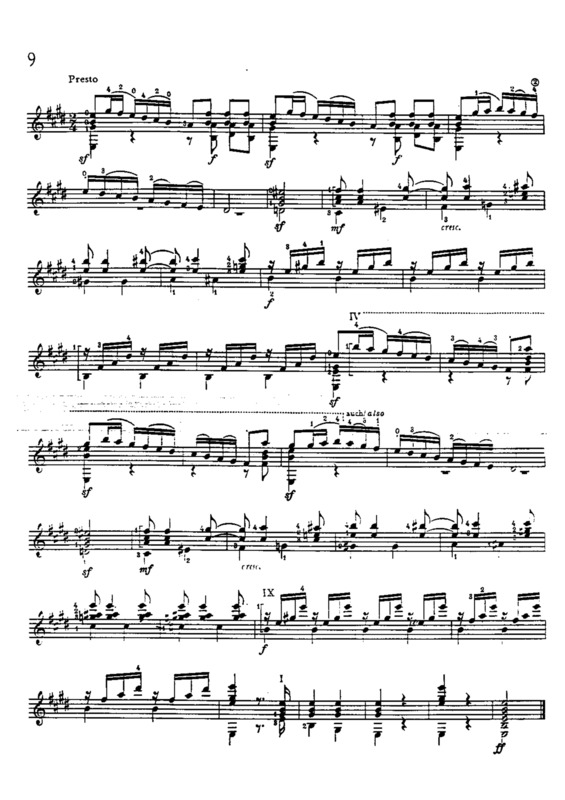 Partitura da música Estudo 9 Op 48