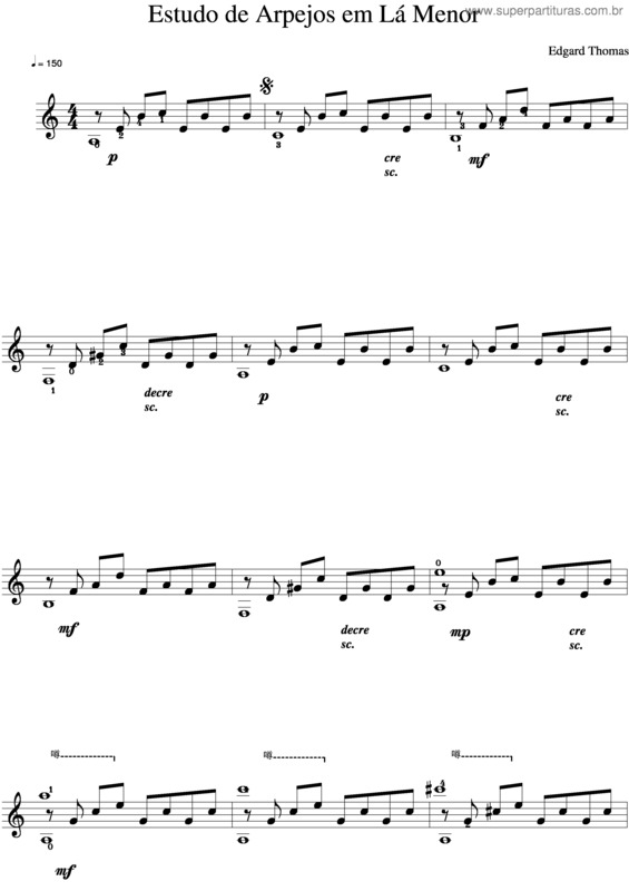 Partitura da música Estudo De Arpejos